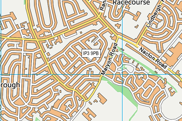 IP3 9PB map - OS VectorMap District (Ordnance Survey)