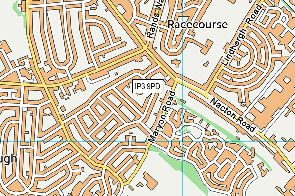 IP3 9PD map - OS VectorMap District (Ordnance Survey)
