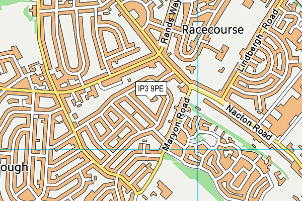 IP3 9PE map - OS VectorMap District (Ordnance Survey)