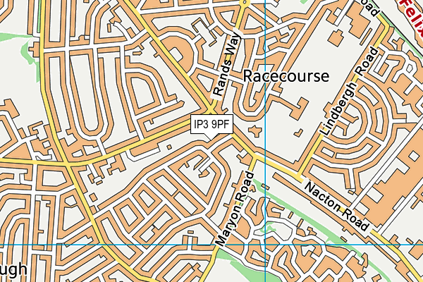 IP3 9PF map - OS VectorMap District (Ordnance Survey)