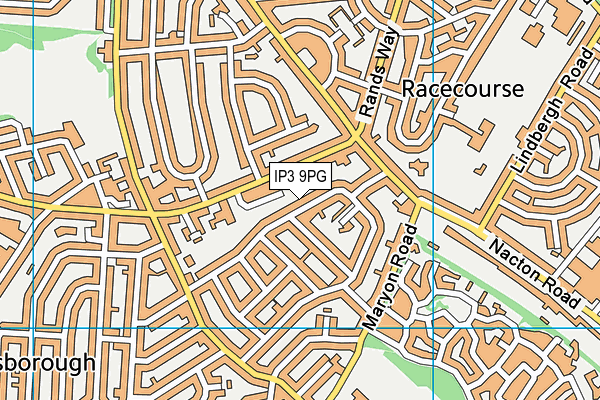 IP3 9PG map - OS VectorMap District (Ordnance Survey)