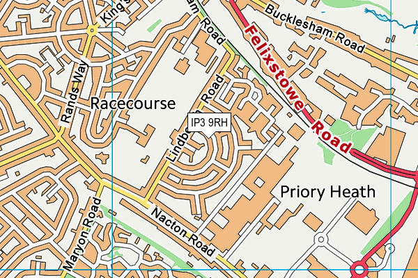 IP3 9RH map - OS VectorMap District (Ordnance Survey)