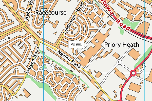 IP3 9RL map - OS VectorMap District (Ordnance Survey)