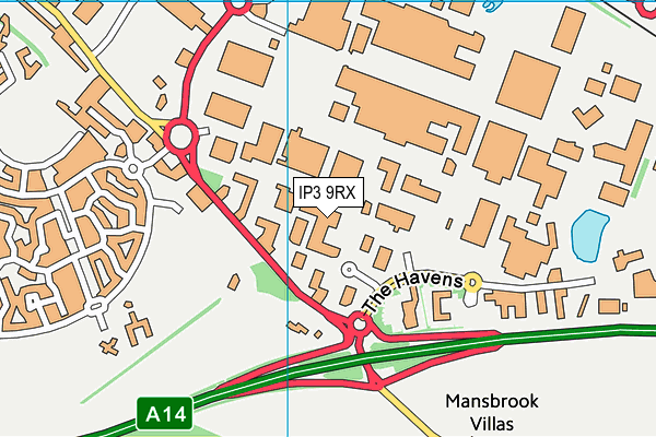 IP3 9RX map - OS VectorMap District (Ordnance Survey)