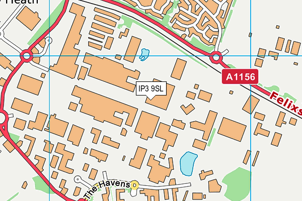 IP3 9SL map - OS VectorMap District (Ordnance Survey)