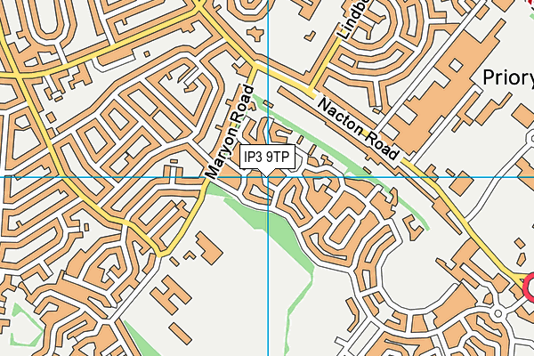 IP3 9TP map - OS VectorMap District (Ordnance Survey)