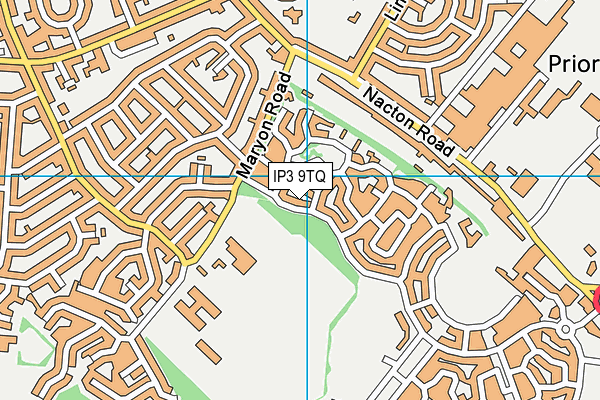 IP3 9TQ map - OS VectorMap District (Ordnance Survey)