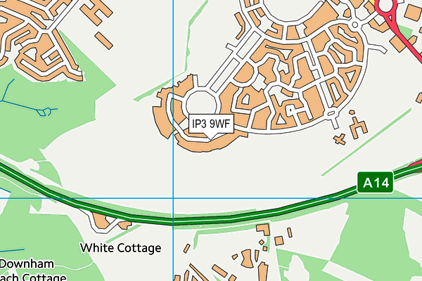 IP3 9WF map - OS VectorMap District (Ordnance Survey)