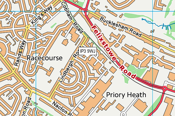 IP3 9WJ map - OS VectorMap District (Ordnance Survey)