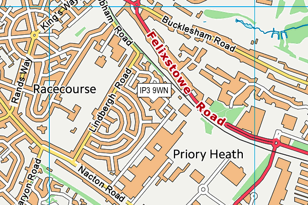 IP3 9WN map - OS VectorMap District (Ordnance Survey)