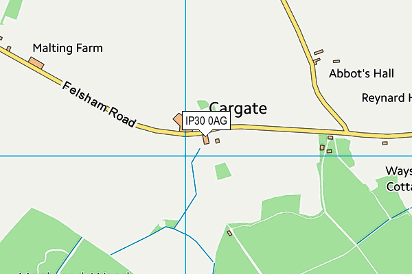 IP30 0AG map - OS VectorMap District (Ordnance Survey)