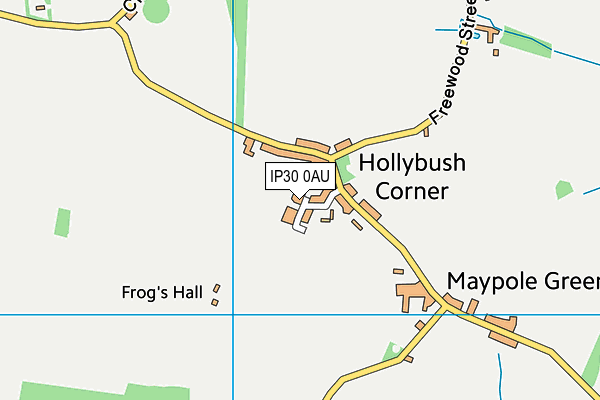 IP30 0AU map - OS VectorMap District (Ordnance Survey)