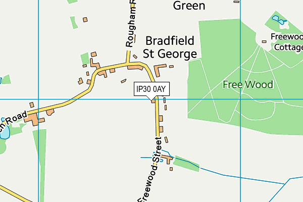 IP30 0AY map - OS VectorMap District (Ordnance Survey)