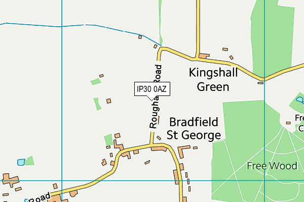 IP30 0AZ map - OS VectorMap District (Ordnance Survey)