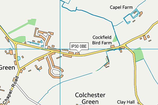 IP30 0BE map - OS VectorMap District (Ordnance Survey)