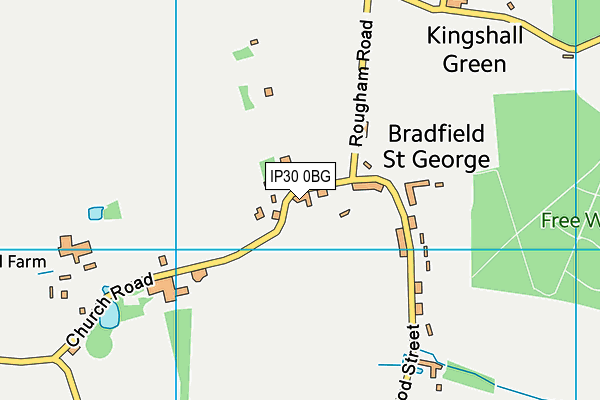 IP30 0BG map - OS VectorMap District (Ordnance Survey)