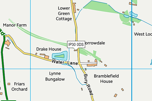 IP30 0DS map - OS VectorMap District (Ordnance Survey)