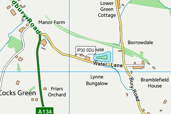 IP30 0DU map - OS VectorMap District (Ordnance Survey)