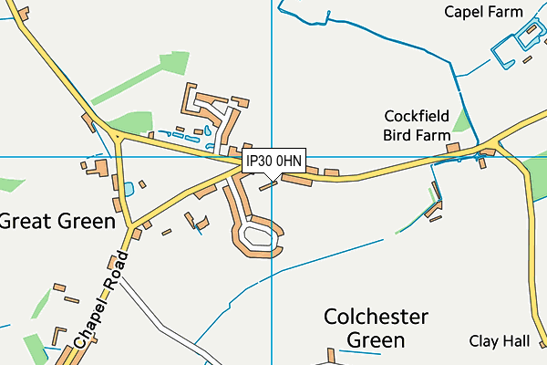 IP30 0HN map - OS VectorMap District (Ordnance Survey)