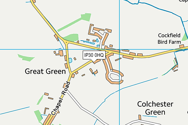 Cockfield Playing Field map (IP30 0HQ) - OS VectorMap District (Ordnance Survey)
