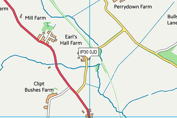 IP30 0JD map - OS VectorMap District (Ordnance Survey)