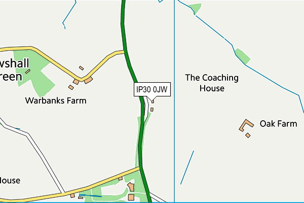 IP30 0JW map - OS VectorMap District (Ordnance Survey)