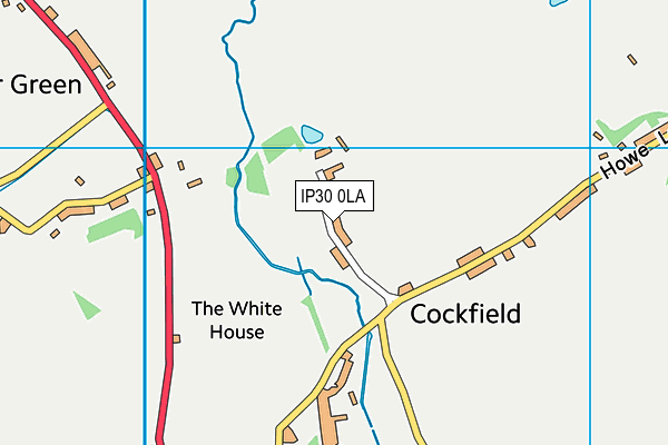 Cockfield Village Hall map (IP30 0LA) - OS VectorMap District (Ordnance Survey)