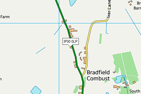 IP30 0LP map - OS VectorMap District (Ordnance Survey)