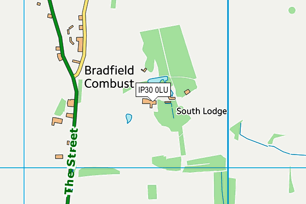 IP30 0LU map - OS VectorMap District (Ordnance Survey)