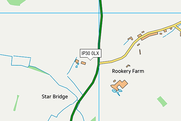 IP30 0LX map - OS VectorMap District (Ordnance Survey)