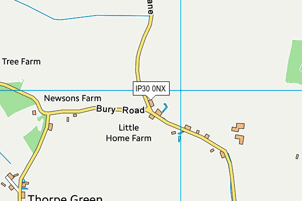 IP30 0NX map - OS VectorMap District (Ordnance Survey)