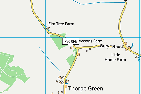 IP30 0PB map - OS VectorMap District (Ordnance Survey)