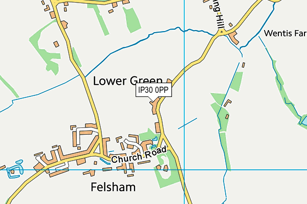 IP30 0PP map - OS VectorMap District (Ordnance Survey)