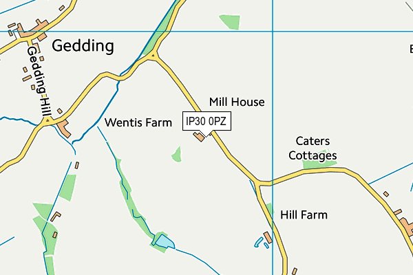 IP30 0PZ map - OS VectorMap District (Ordnance Survey)