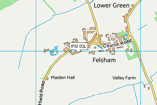 IP30 0QL map - OS VectorMap District (Ordnance Survey)