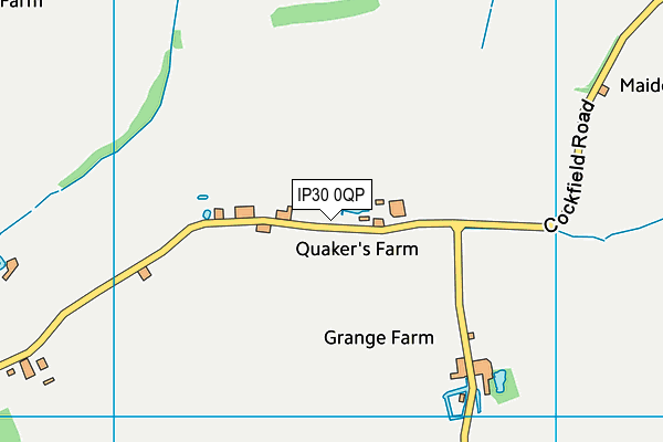 IP30 0QP map - OS VectorMap District (Ordnance Survey)