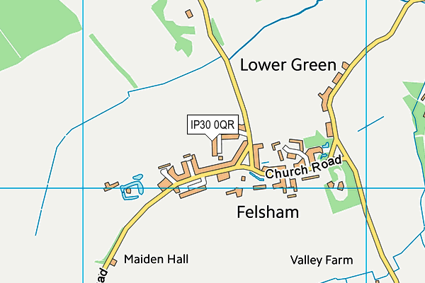 IP30 0QR map - OS VectorMap District (Ordnance Survey)