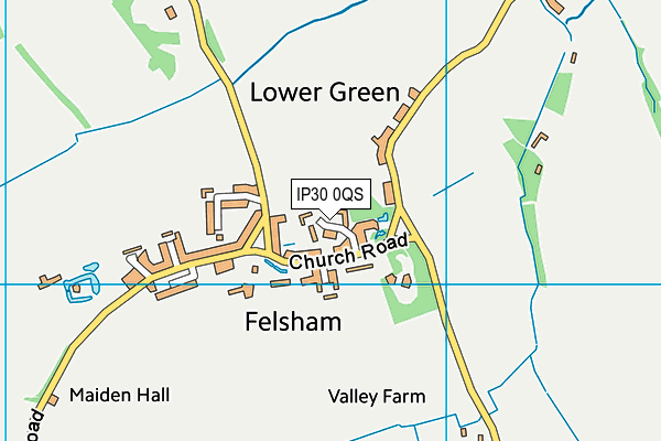 IP30 0QS map - OS VectorMap District (Ordnance Survey)