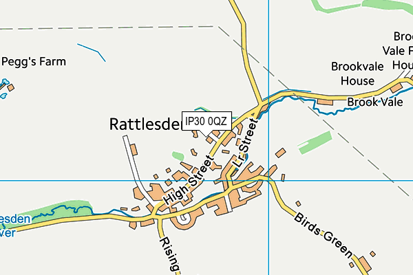 IP30 0QZ map - OS VectorMap District (Ordnance Survey)