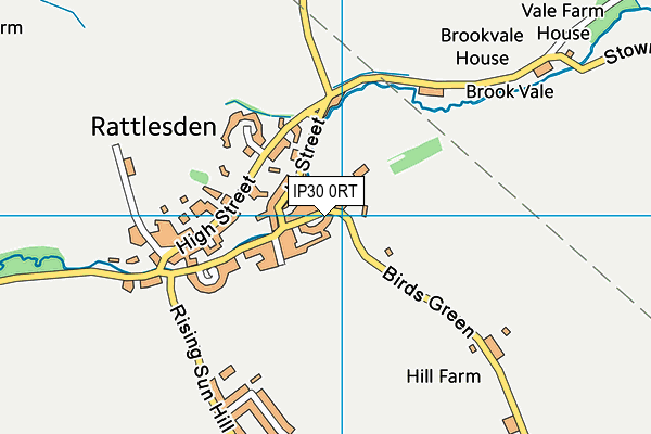 Rattlesden Playing Field map (IP30 0RT) - OS VectorMap District (Ordnance Survey)