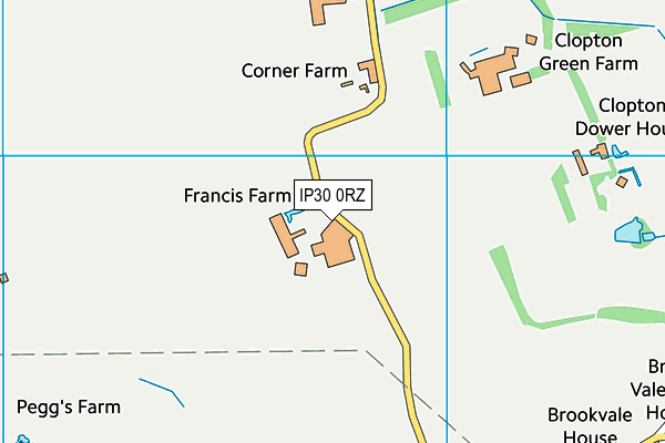 IP30 0RZ map - OS VectorMap District (Ordnance Survey)