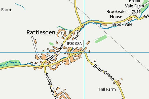 IP30 0SA map - OS VectorMap District (Ordnance Survey)