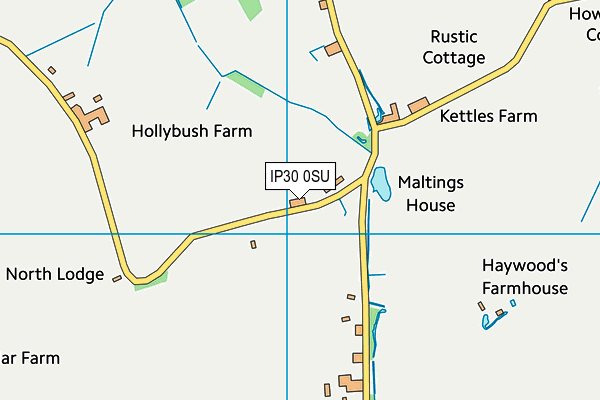 IP30 0SU map - OS VectorMap District (Ordnance Survey)