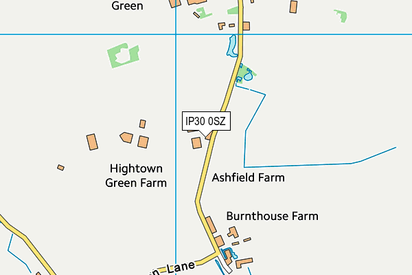 IP30 0SZ map - OS VectorMap District (Ordnance Survey)