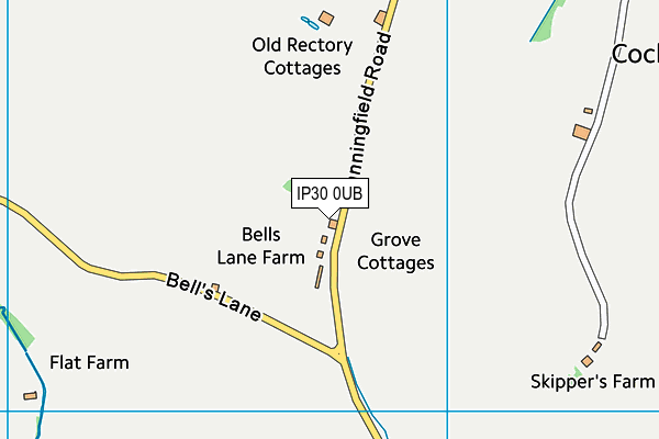 IP30 0UB map - OS VectorMap District (Ordnance Survey)