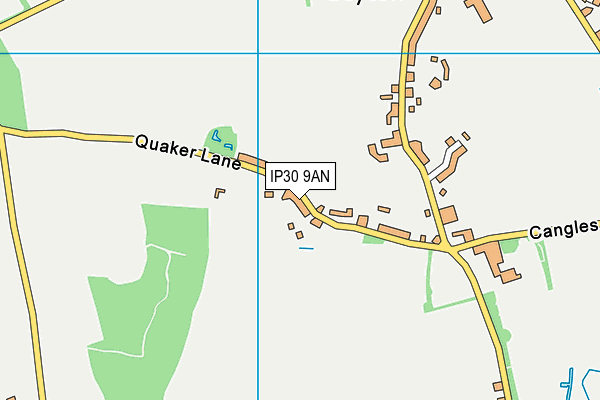 IP30 9AN map - OS VectorMap District (Ordnance Survey)