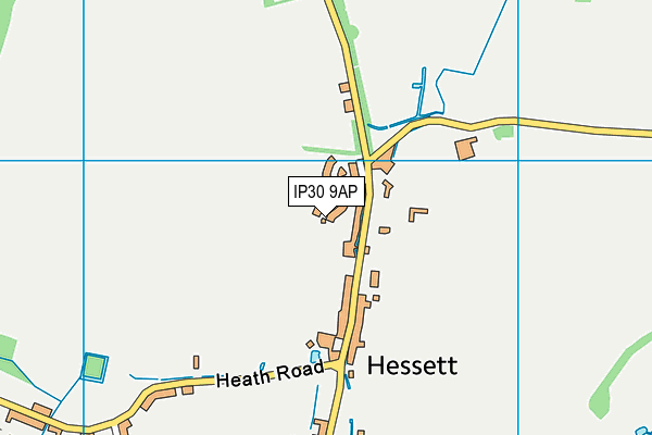 IP30 9AP map - OS VectorMap District (Ordnance Survey)