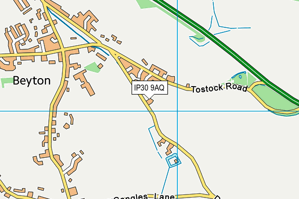 IP30 9AQ map - OS VectorMap District (Ordnance Survey)