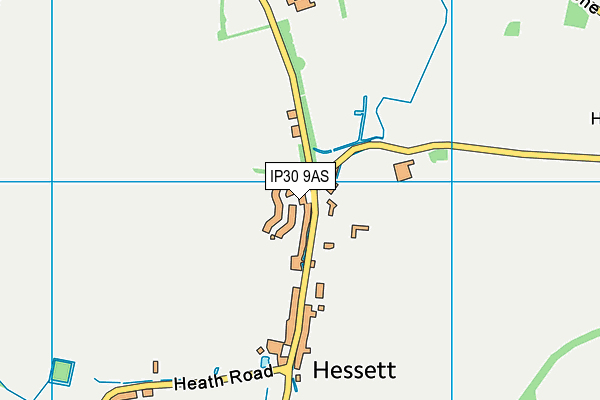 IP30 9AS map - OS VectorMap District (Ordnance Survey)