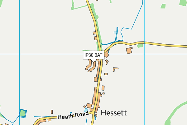 IP30 9AT map - OS VectorMap District (Ordnance Survey)